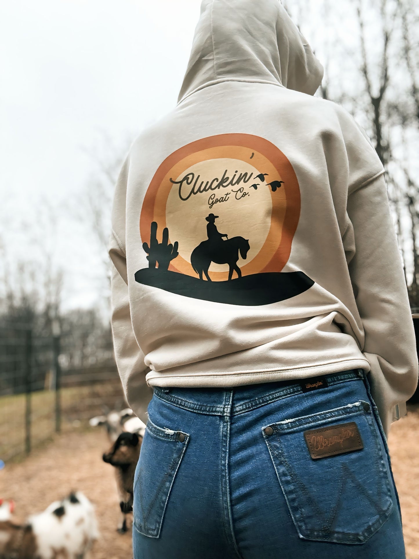 Cluckin’ Goat Co. Sunset Hoodie