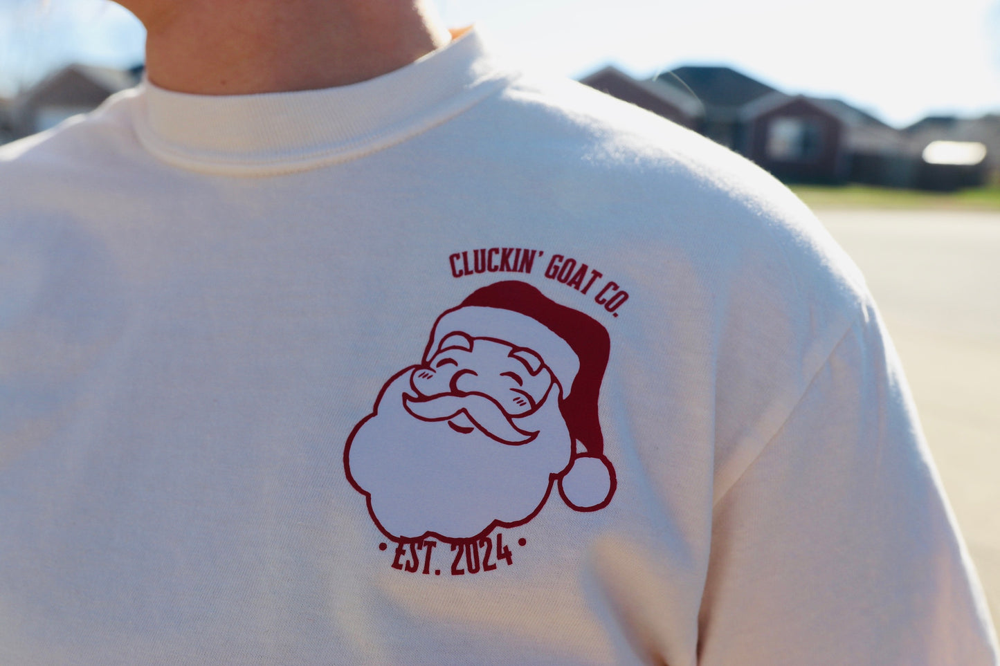 Cluckin’ Goat Co. Beard Santa T-Shirt