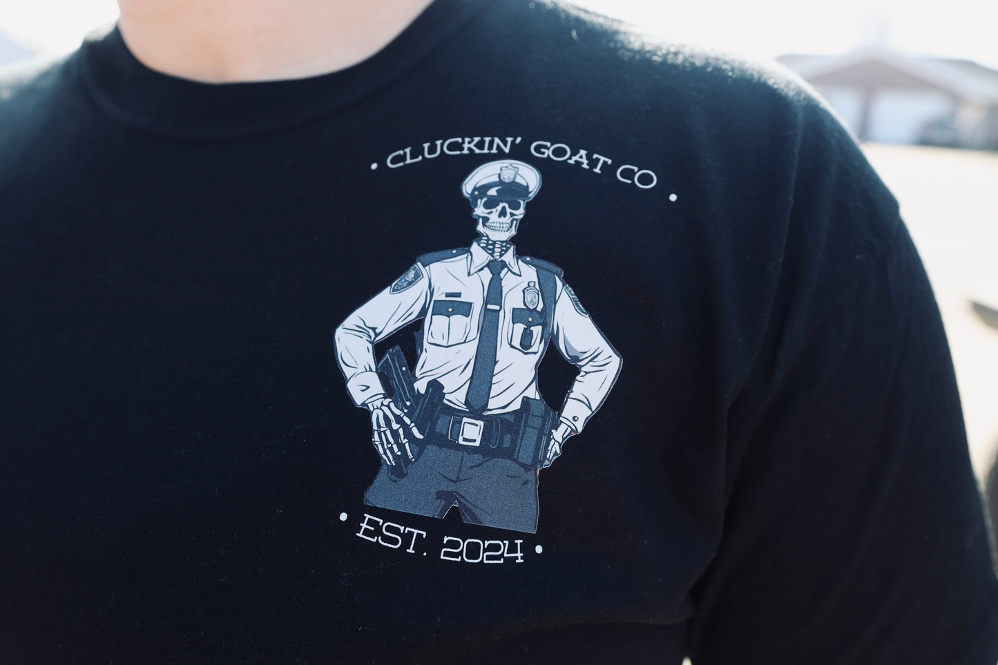 Cluckin’ Goat Co. Thin Blue Line T-Shirt